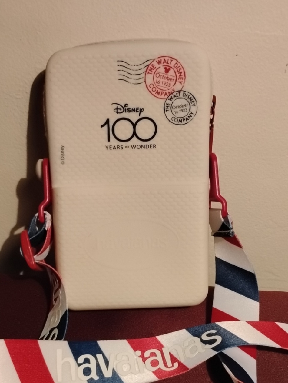 Disney 100 Years of Wonder White Crossbody Phone Bag by Havaianas